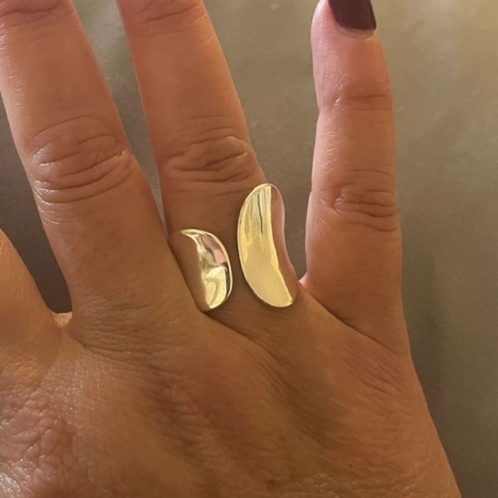 The Abstract Wave Ring in 925 silver